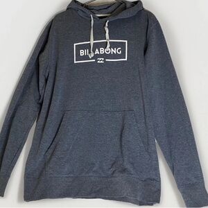 Billabong Hoodie XL Kagaroo Y2K Blue Surf Skate Grunge Vintage Drawstring Logo
